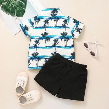 Summer Children's Beach Shorts And Shirt Two-piece Set