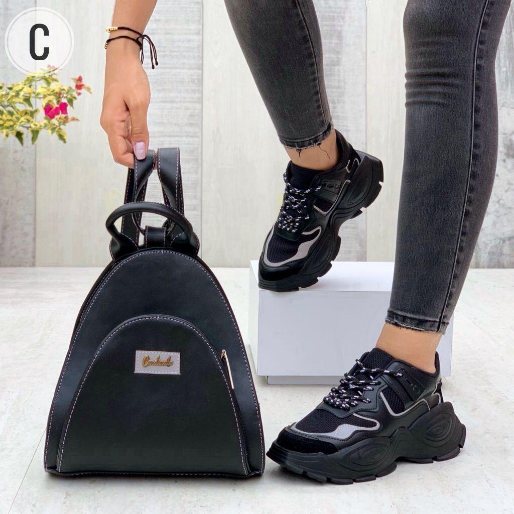 New 2 Piece Classic Ladies Sneakers and Back Packs Collection