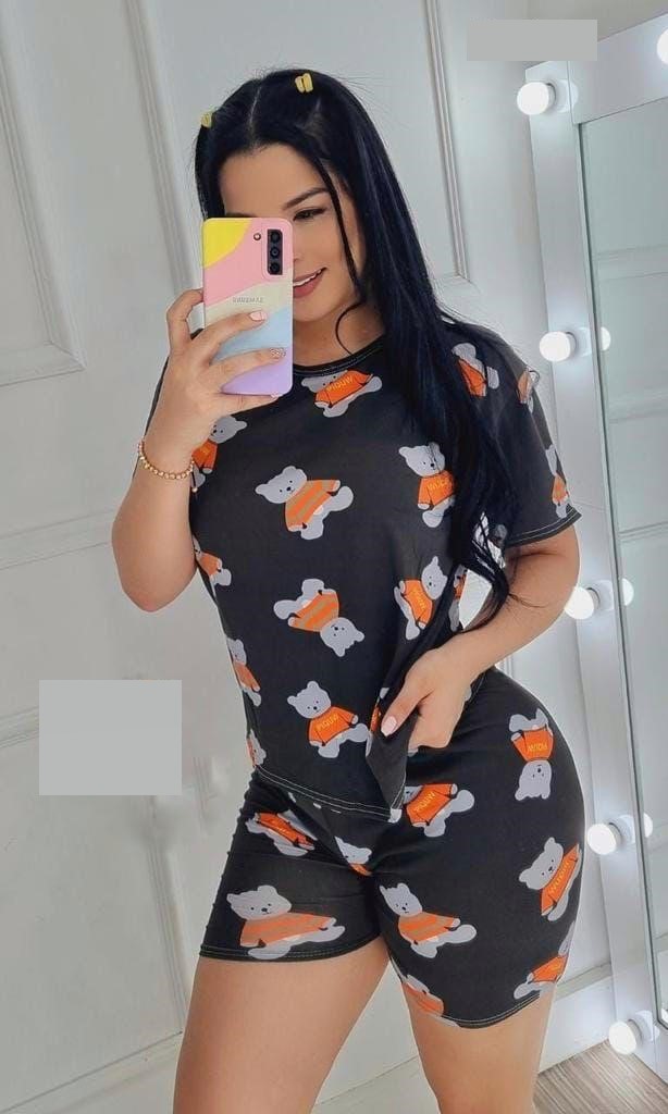 Women  Printed Nightwear Top And Short