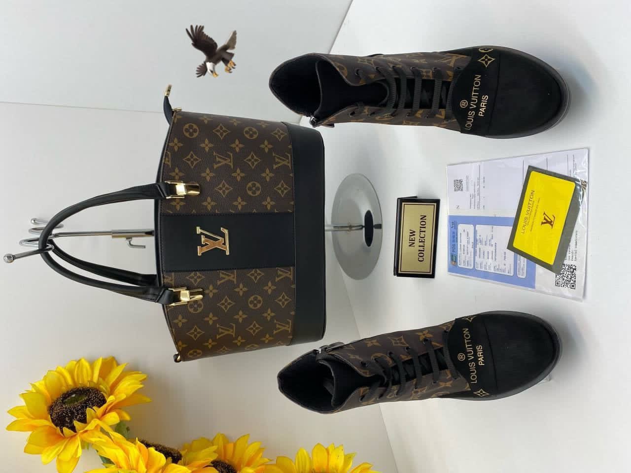 Louis vuitton shoes discount and bag set