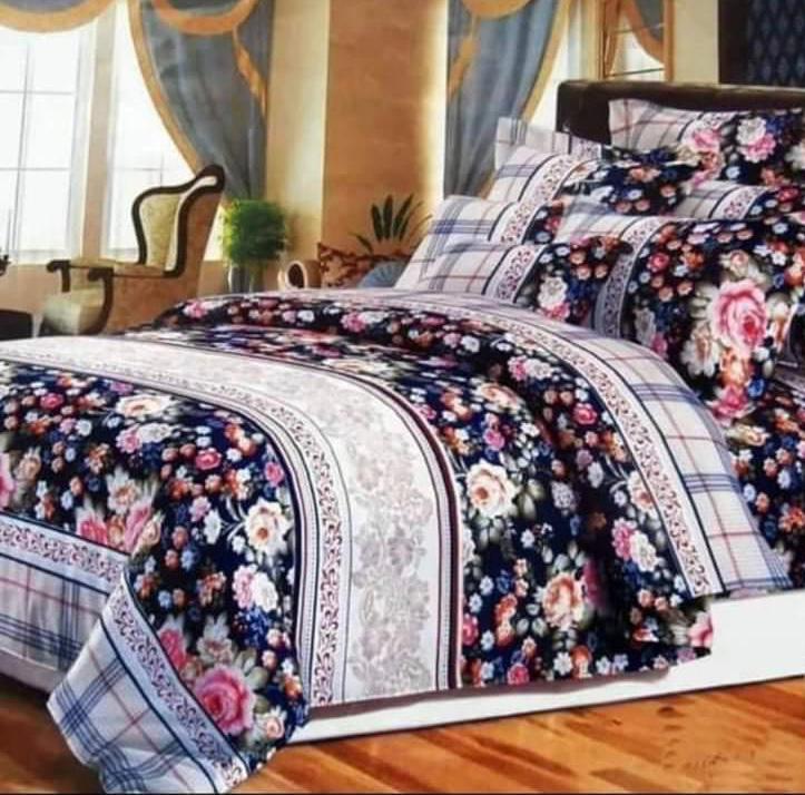 Solid Designed BB Normal cotton bedsheet with 4 pillow cases