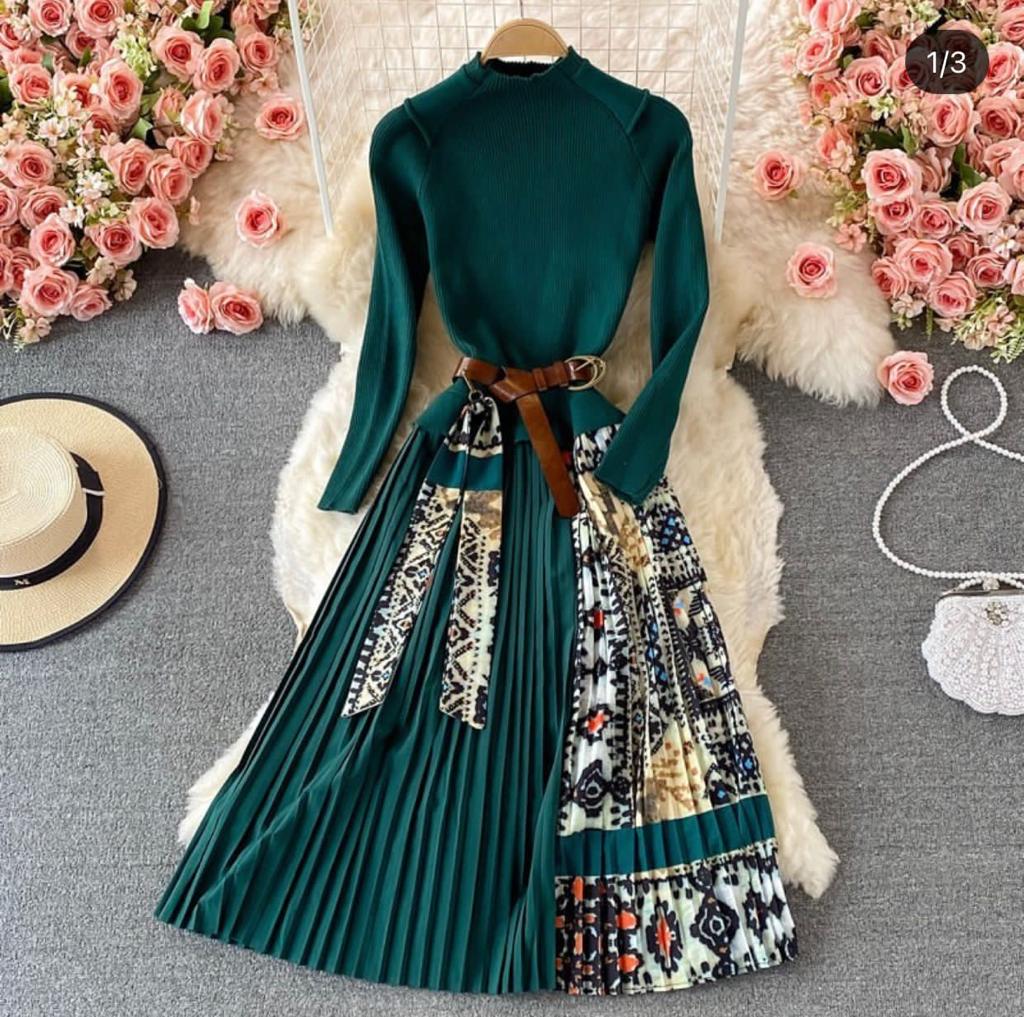 Solid Color multi Designed Gown