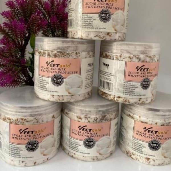 Veet Gold Face And Body Sugar Milk Scrub - 500g X 6
