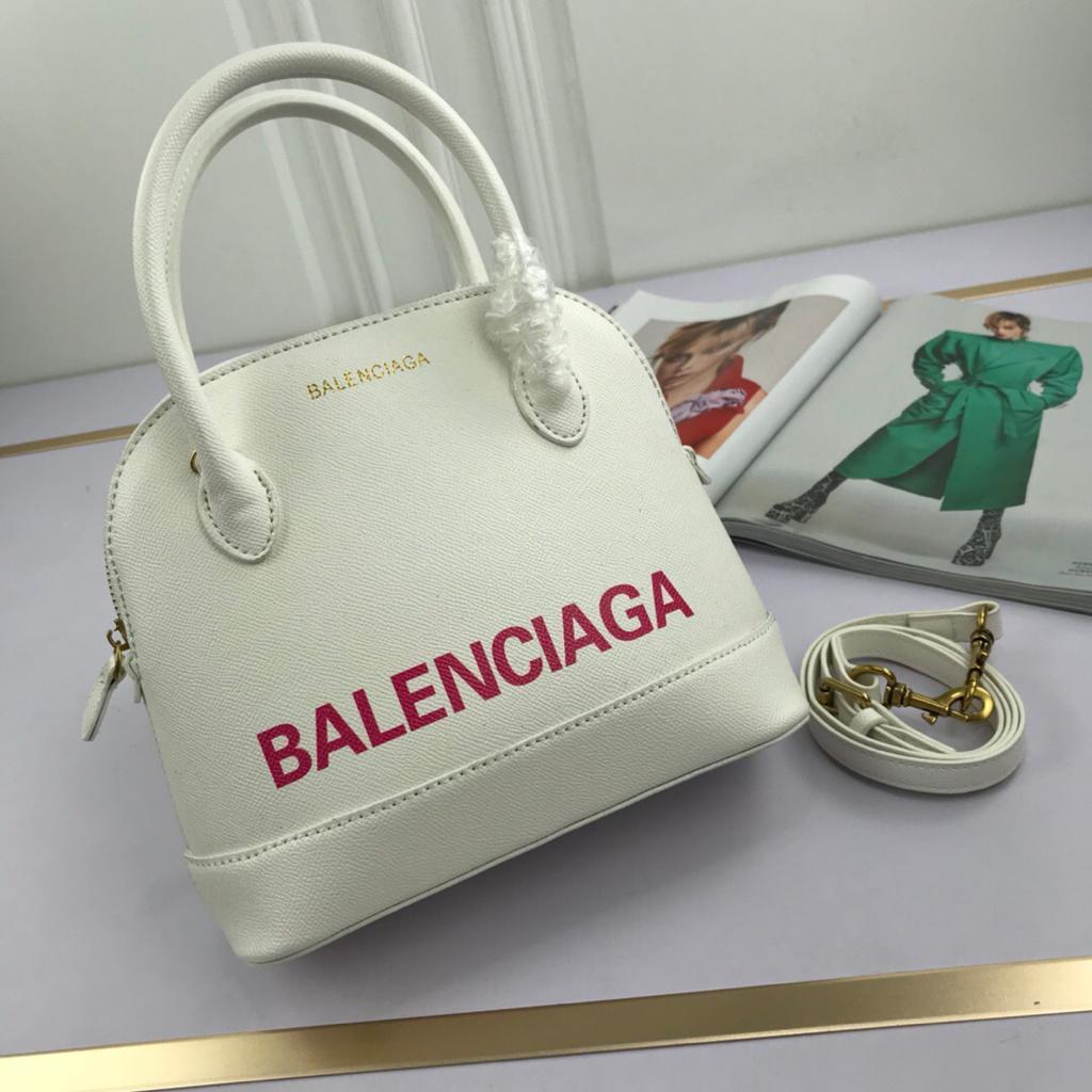 Balenciaga Ville Mini Leather Shoulder Bag in White  Lyst