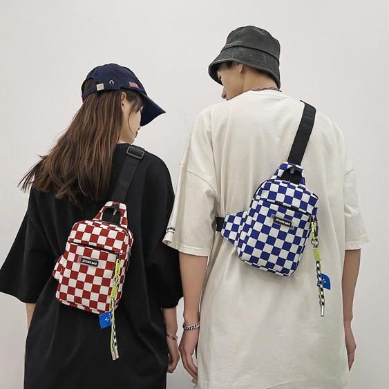 Fashion Quality Plaid Waist Single Shoulder Mobile Phone Bags