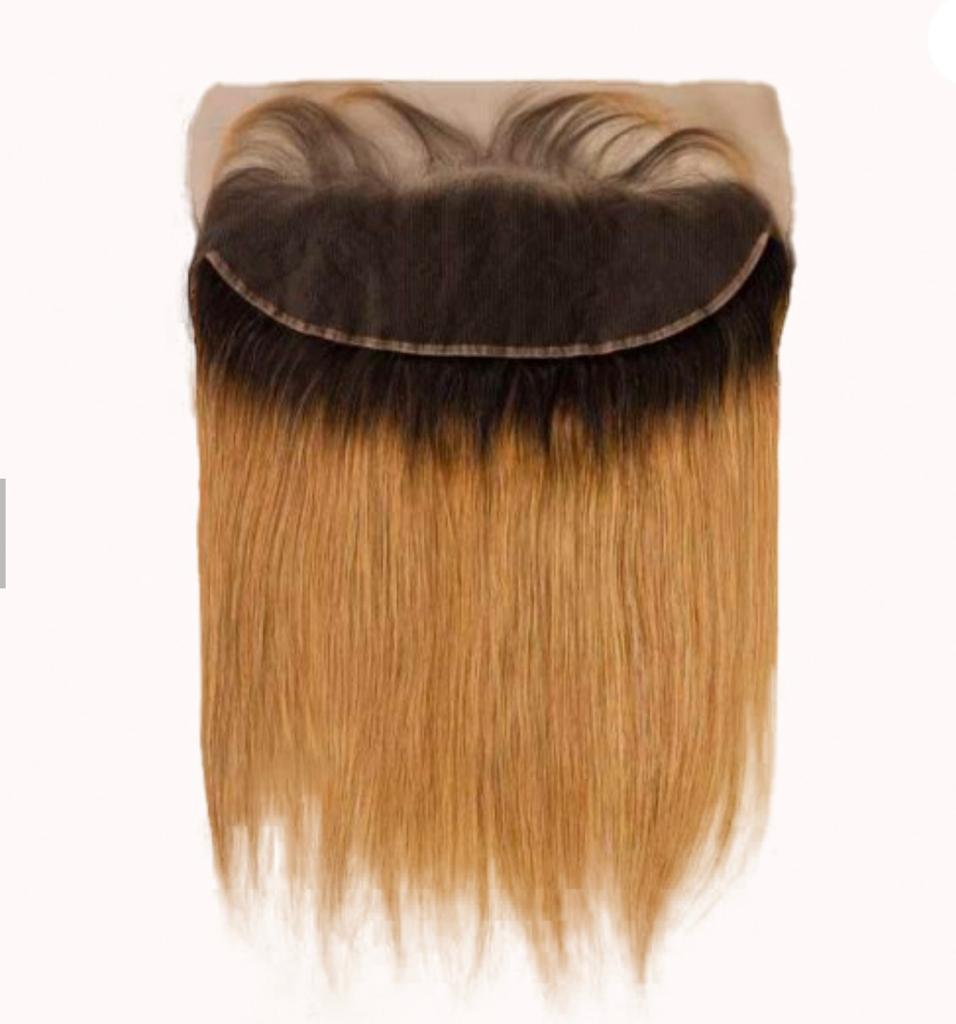Bloomzon Virgin Blonde with Dark Root Indian Straight Lace Frontal