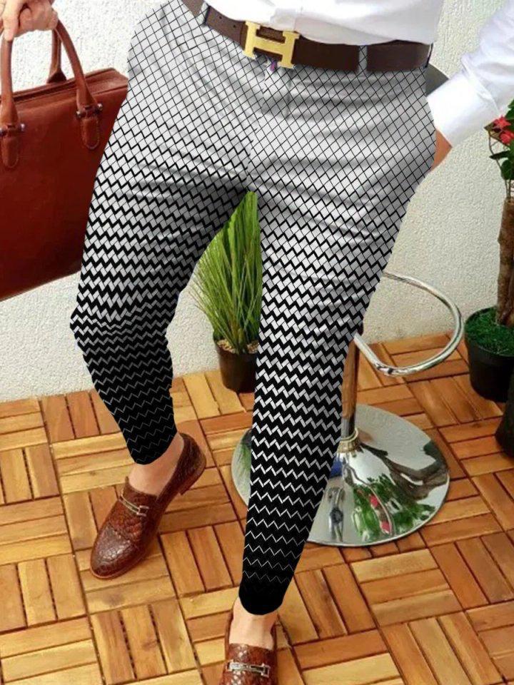 Retro Casual Printed Men's Suit Pants Retro Casual Printed Men's Suit Pants