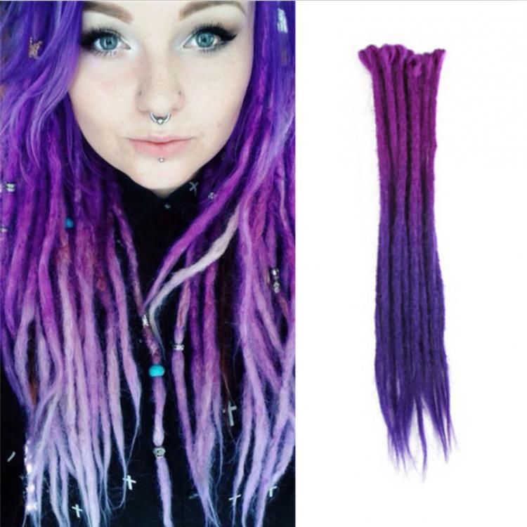 Bloomzon Hair Ombre Purple 2-21 Crochet Braids Dreadlock Extensions With Synthetic Hair 20Inch