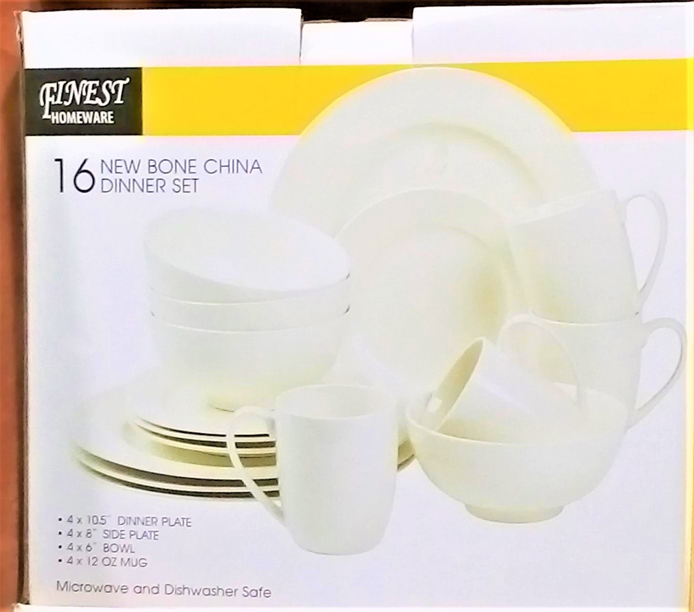 Finest Homeware 16 New Bone China Dinner Set