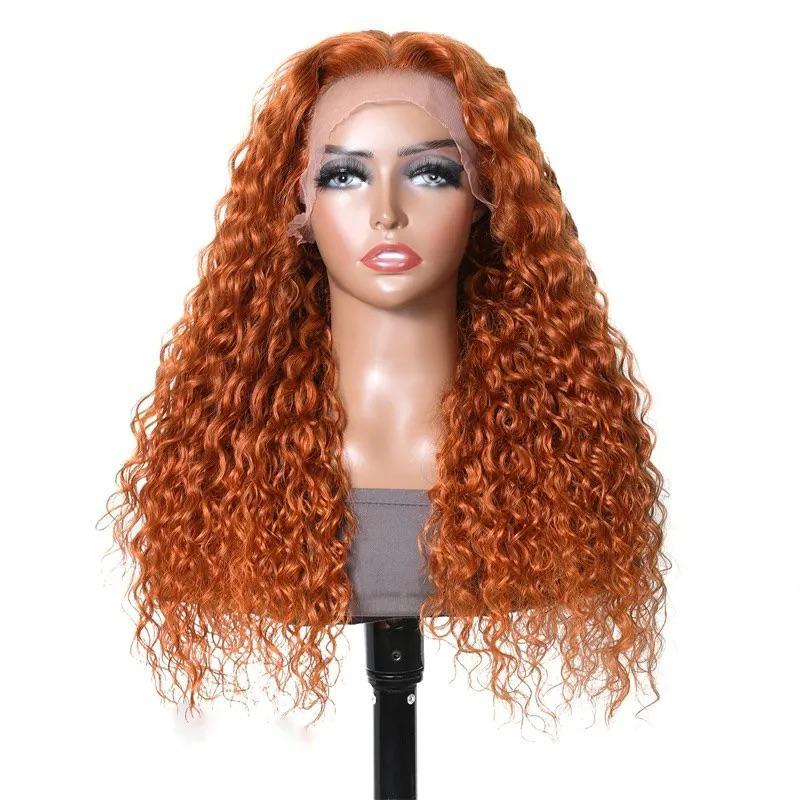 Middle Part Curly Human Hair Wigs