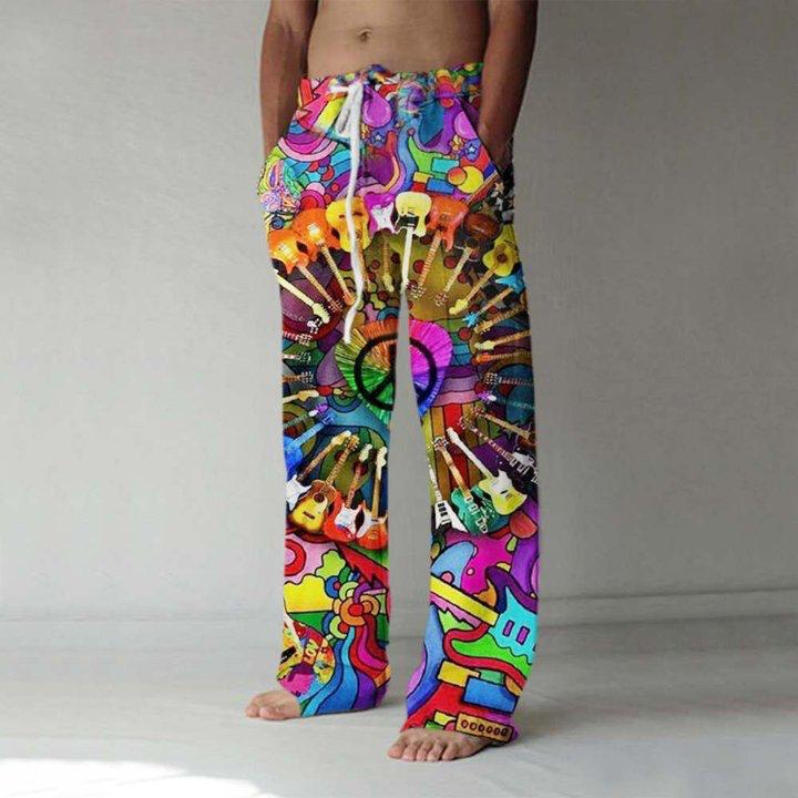 Straight Print Men's Summer Pants