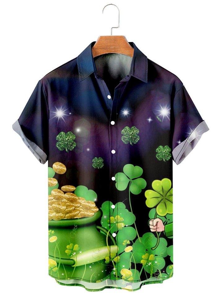 Designer Flower Men's Short Sleeve Shirt