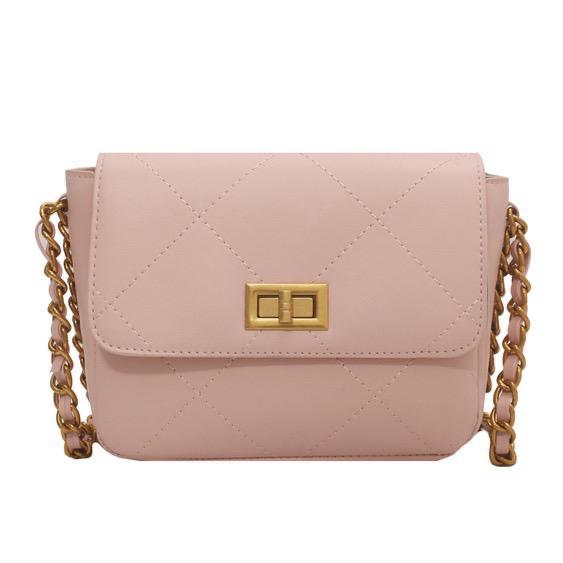 Fashion Diamond Chain Messenger Small Square Bag