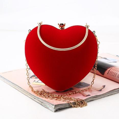 Solid Color Dinner bag heart-shaped