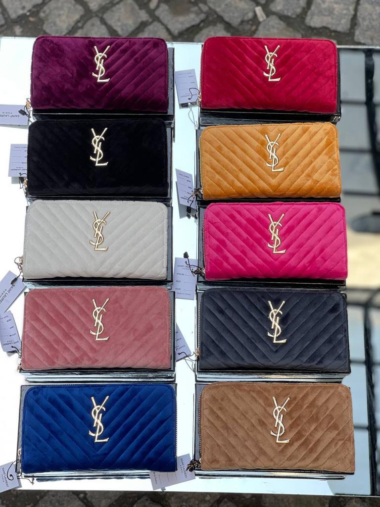 Saint Laurent Velvet Wallets For Women