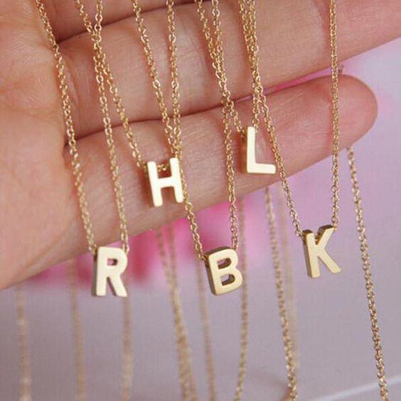 Fashion Hot Sale Simple 26 Letter 316l Titanium Steel Gold-plated Necklace
