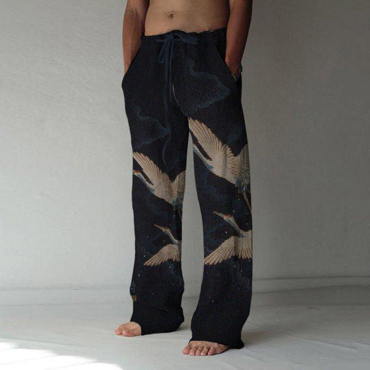Men's Printed Straight Casual Summer Pant Trouser
