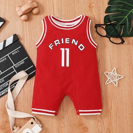 0-3 years old baby romper basketball short-sleeved baby sportswear summer