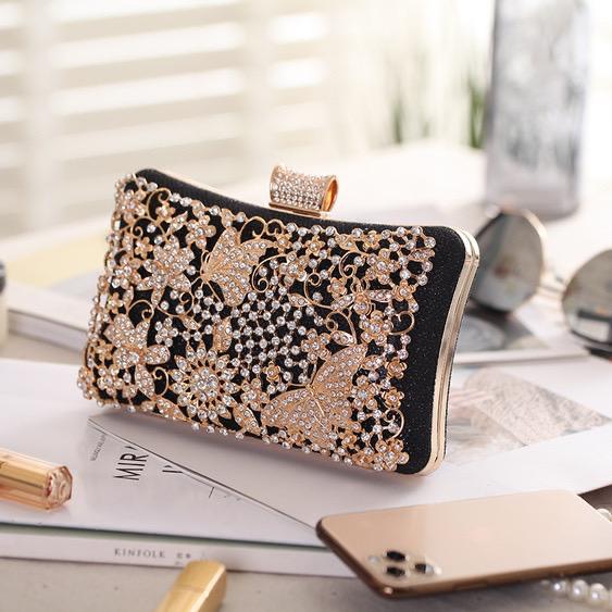 European And American Banquet  Butterfly Hollow Diamond Dinner Bag