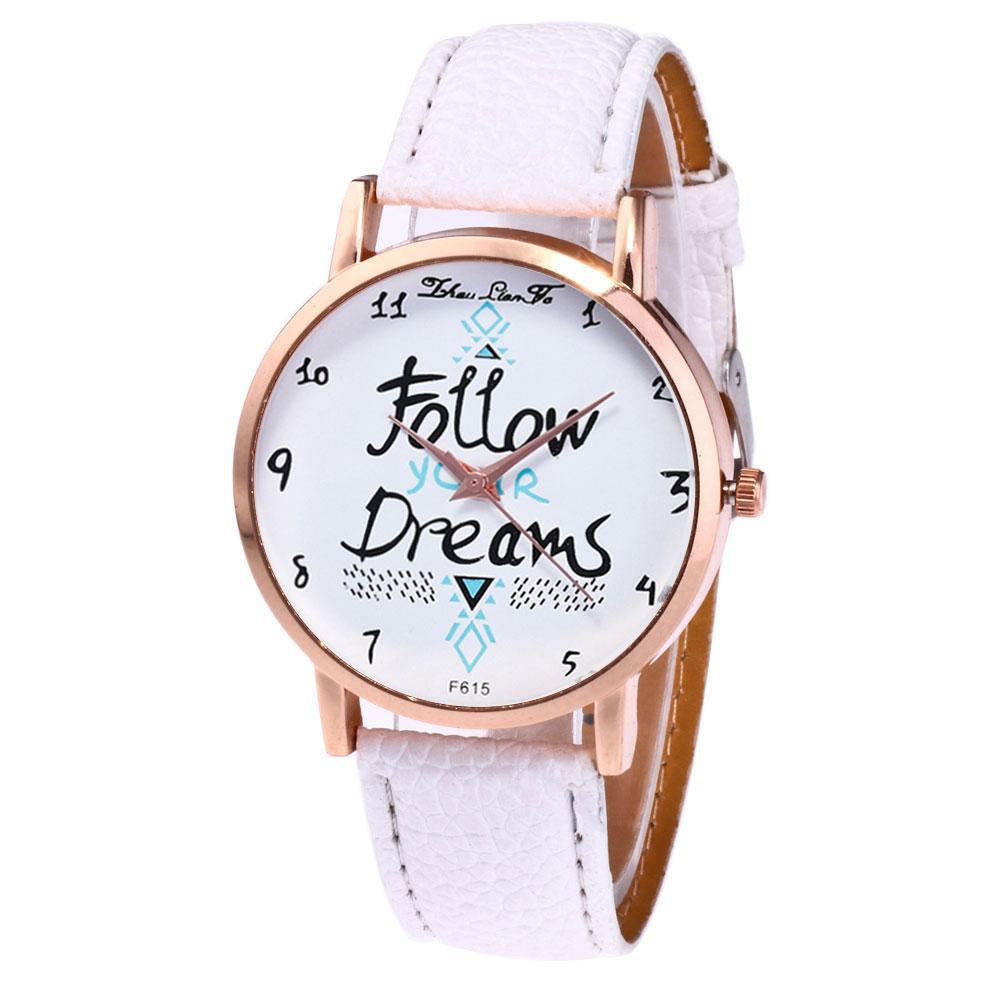 Art All-match Girls Simple Trend Soft Belt Casual Personality Quartz Watch