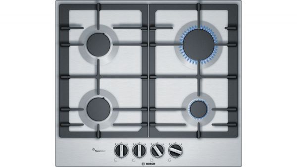 BOSCH -Serie | 6 60 Cm, Gas Hob With Integrated Controls, Stainless Steel