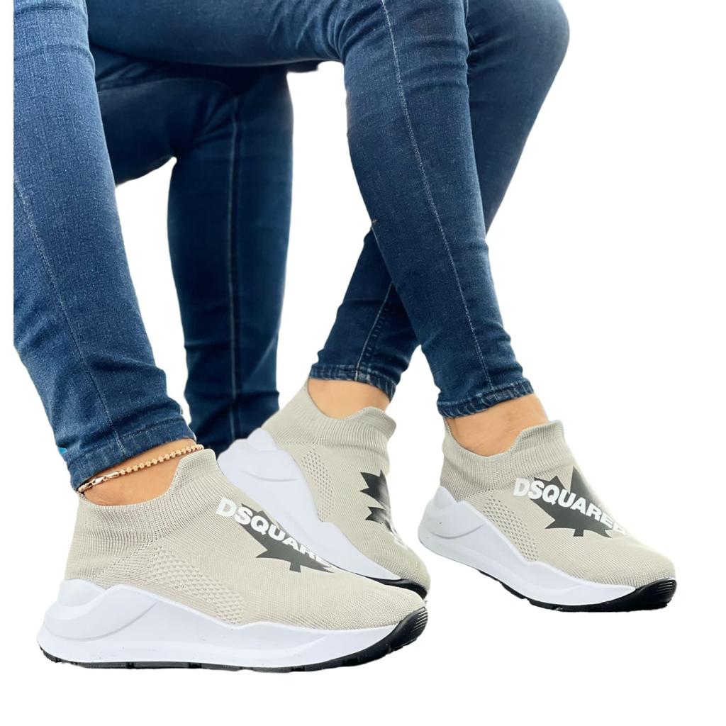 Ladies Dsquared iconic sock runner sneakers