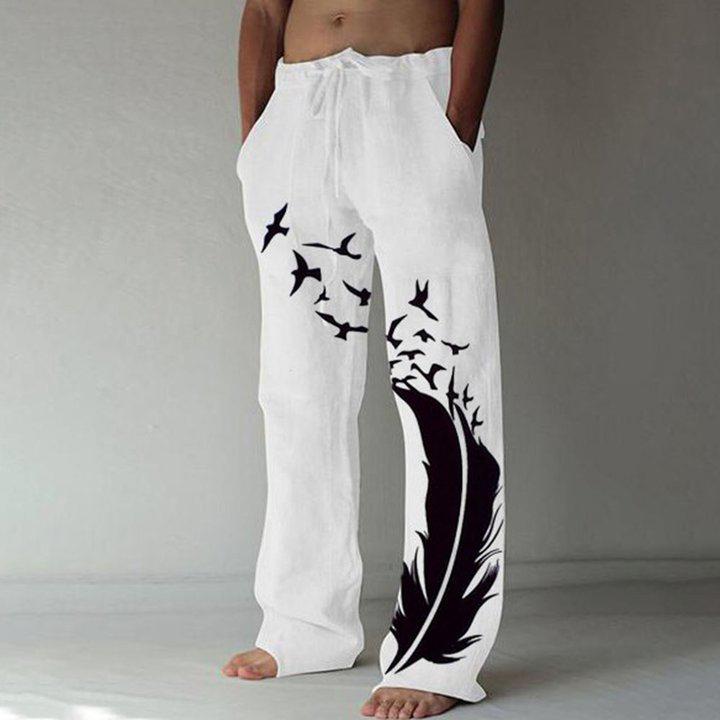 New Lace-Up Printed Summer Pant Trouser