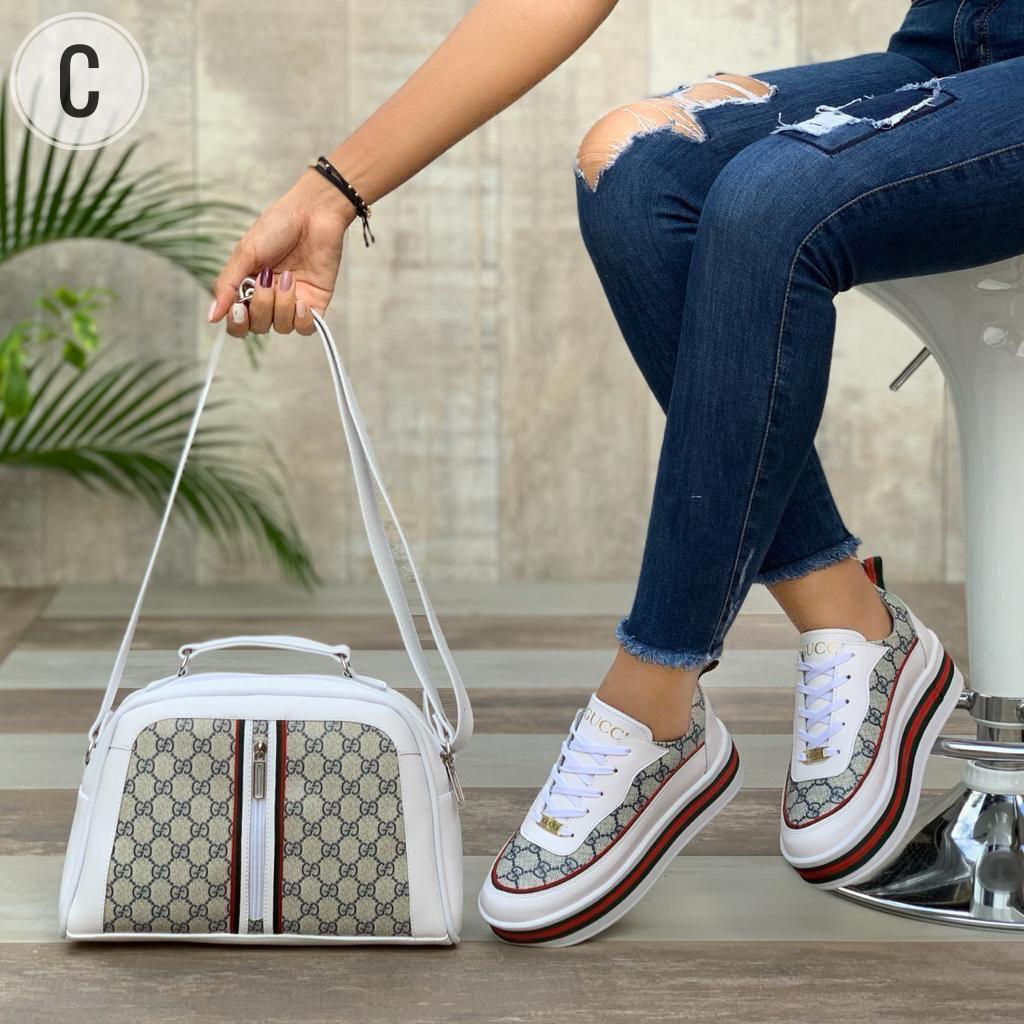 Ladies Gucci 2 pieces set Shoe And Bag