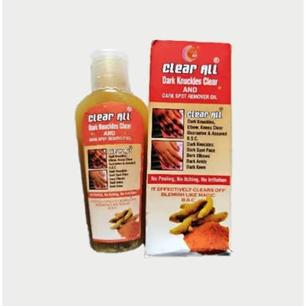 Original Tumeric Clear All Dark Knuckles And Dark Spot Remover Oil - 100ml- 100% Effective - 1piece
