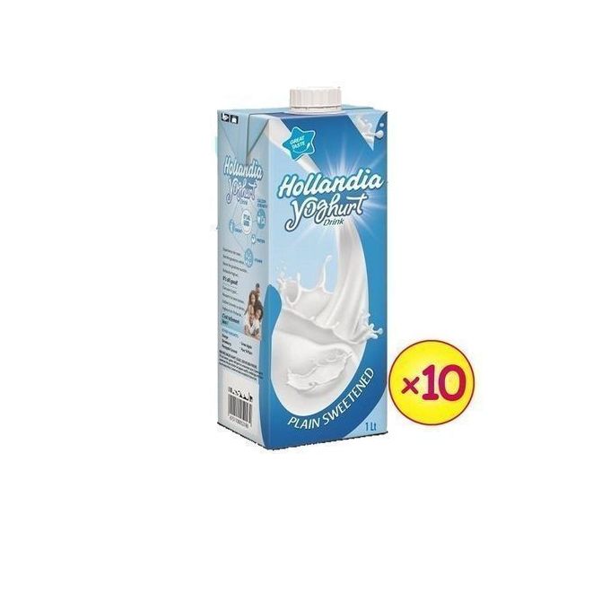 Hollandia YOGHURT - Plain Sweetened (1LTR X 10 PCS)