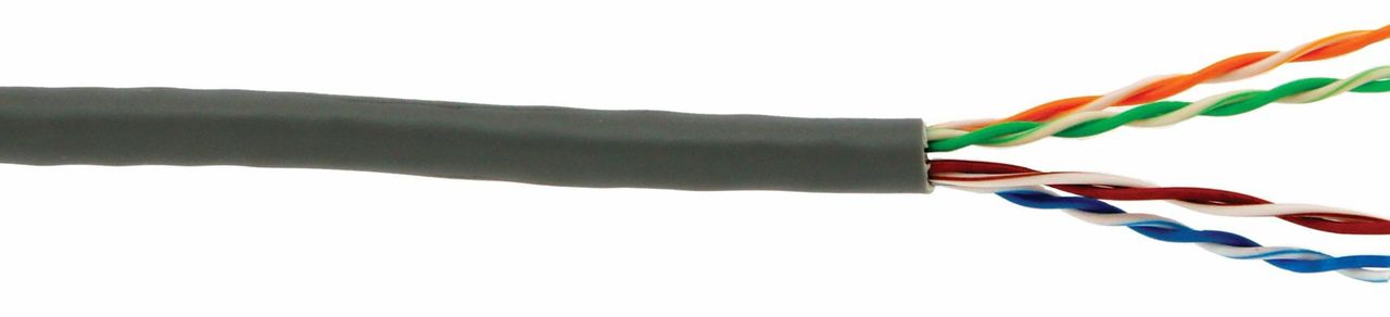 Cat6 UTP 23 AWG PVC Solid Cable - 305M/Roll - Grey Colour