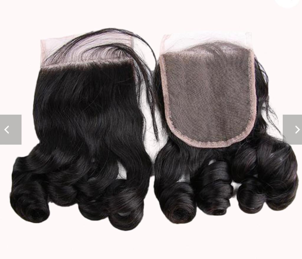 Bloomzon 1pc Big Curly Lace Closure
