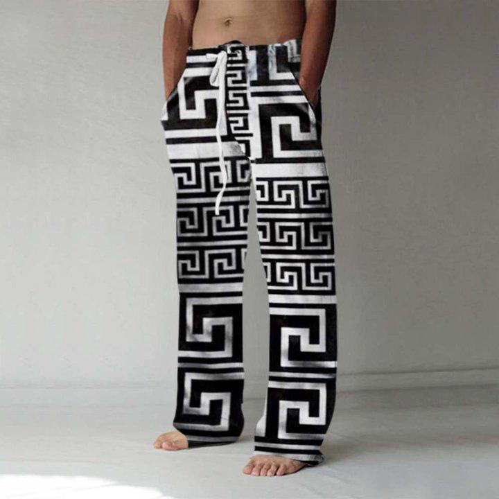 New Lace-Up Printed Summer Casual Pant Trouser