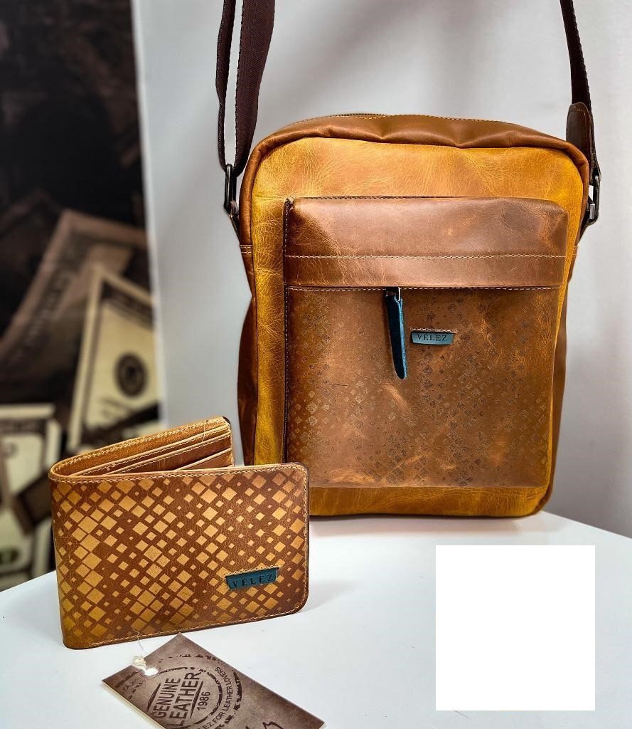 Men Velez Bag And Wallet Set