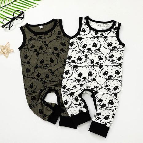 Children's clothing wholesale infant sleeveless jumpsuit cartoon printing rompers