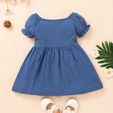 2022 summer girls short-sleeved dress casual children's clothing wholesale