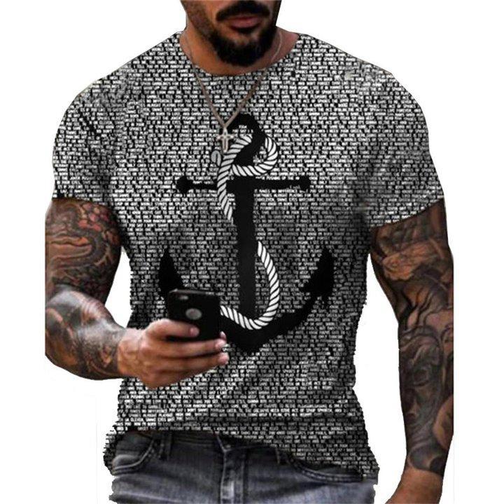 3D Graphic Printed Short Sleeve Shirts Abstract Print