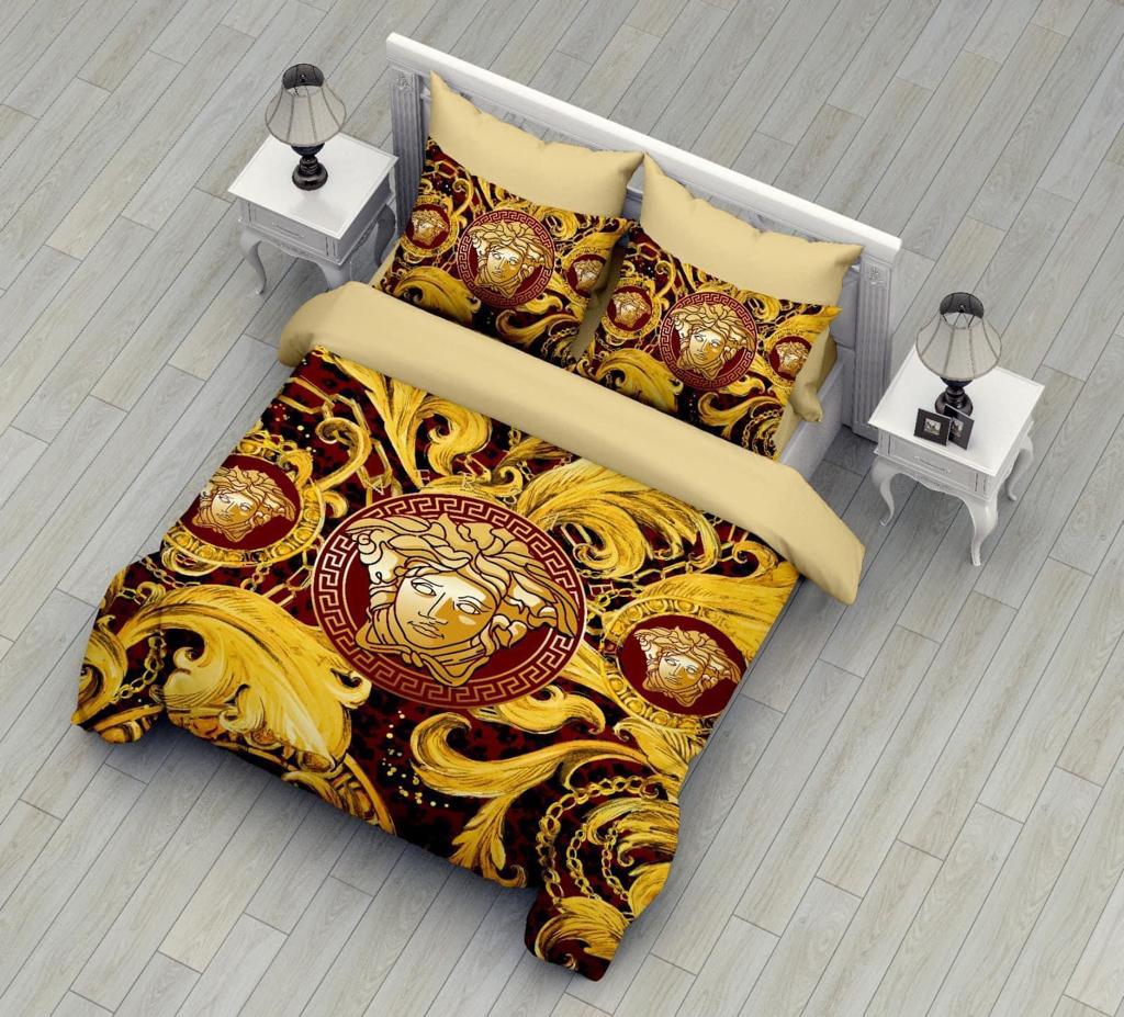 Versace Quality Bedsheet With Duvet And Pillow Cases