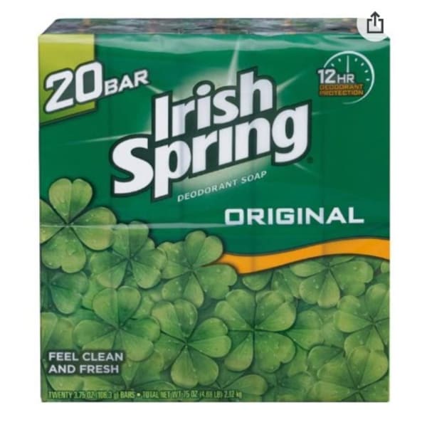 Irish Spring Pack Of 20 Bar Soap