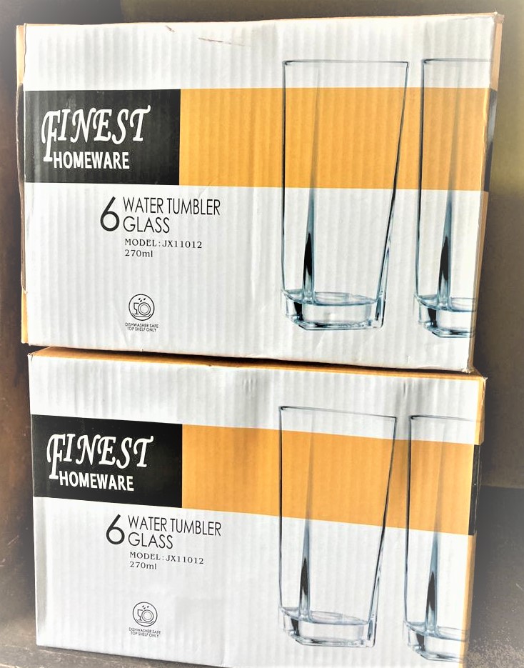 Finest Homeware Water Tumbler Glass