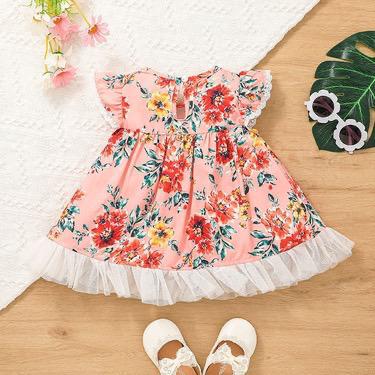New Flying Sleeve Fashion Girls Summer Dress