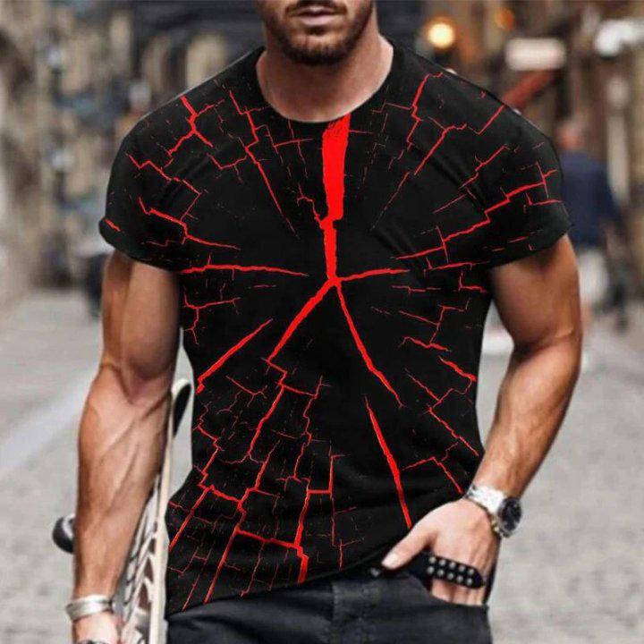 3D Graphic Printed Short Sleeve Shirts Abstract Print
