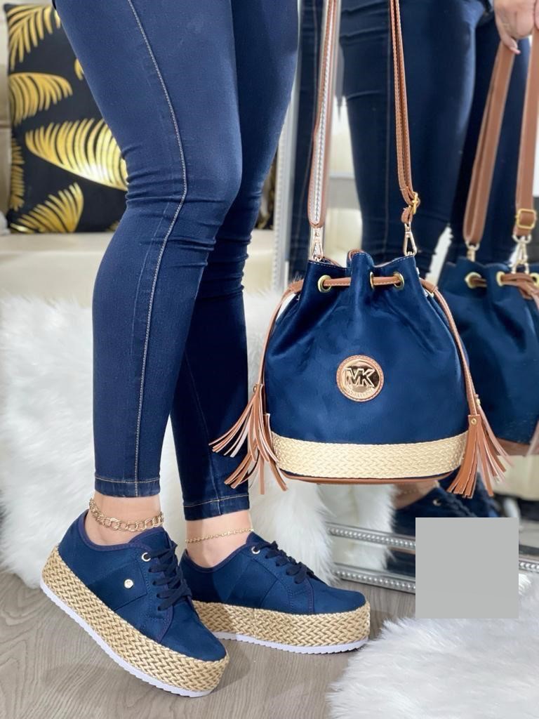 Ladies 2 Piece Micheal Kors Bag And Sneaker Set