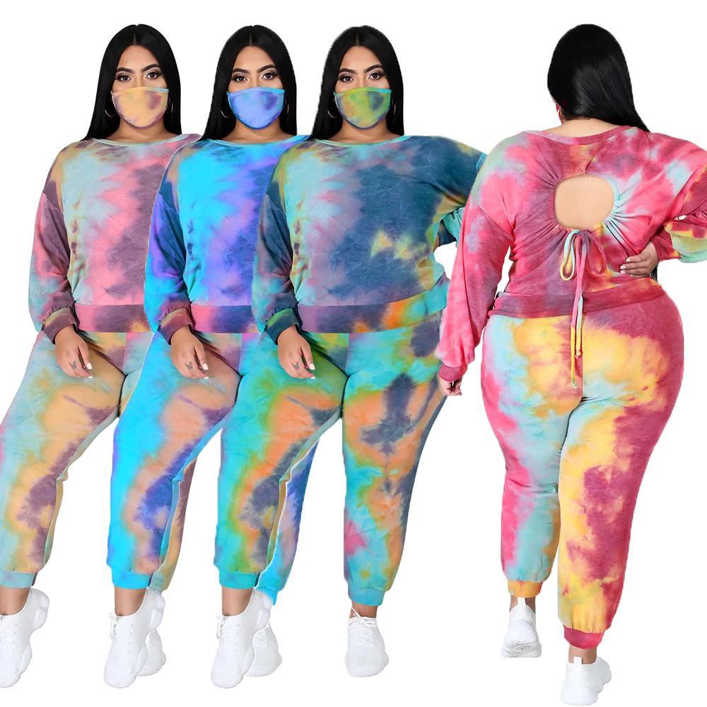 Women Tie dye hollow back out set