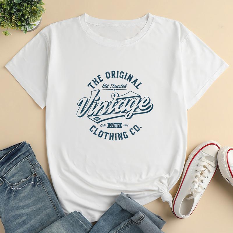 Loose Short Sleeve Letter Print T-Shirt