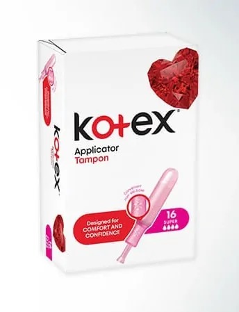 KOTEX SUPER 16 COUNT (APPLICATOR) Tampons