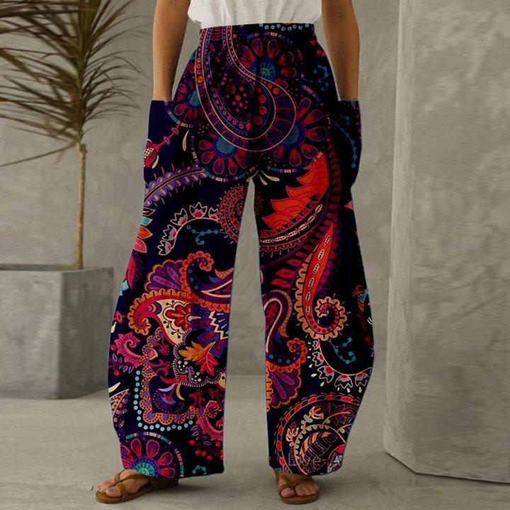 Ladies Ankara Palazzo Trouser