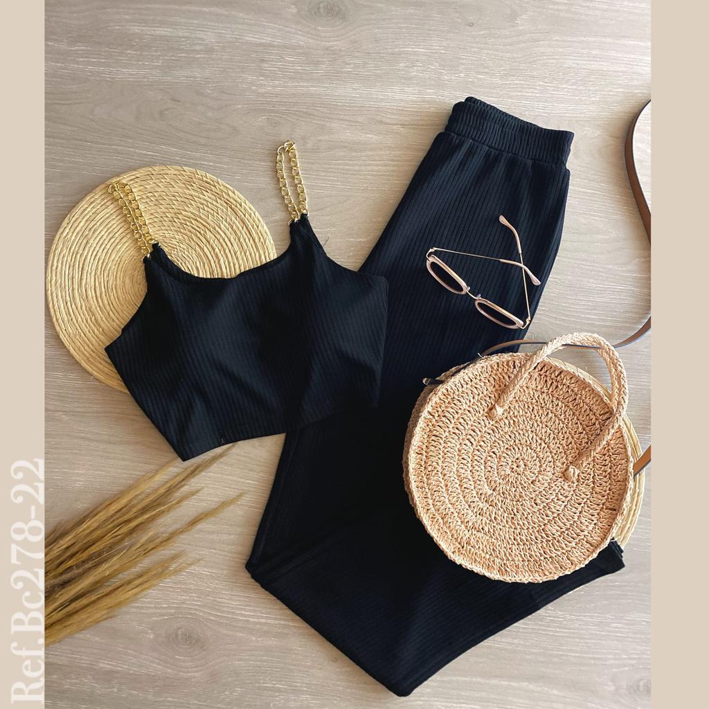 Ladies New Set Crop Top And palazzo Trouser