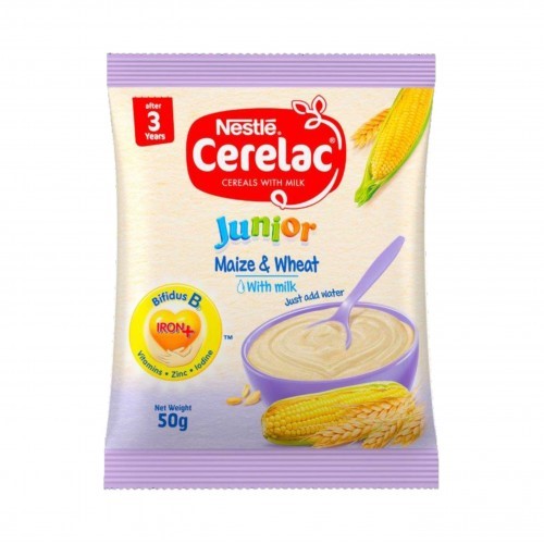 Cerelac Junior Cereal Maize & Wheat with Milk Sachet 80x50g