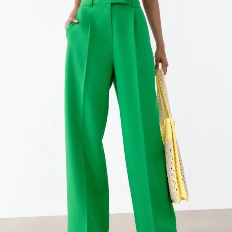 New Solid Color Wide Leg Pants trouser